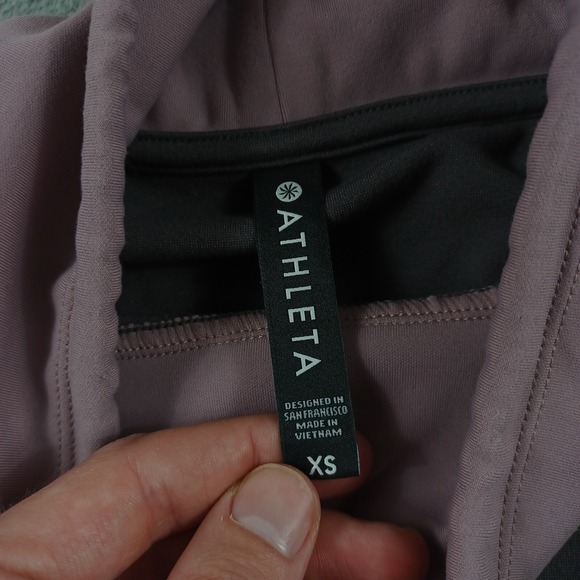 Athleta Sweater Womens XS‎ Purple Hermosa Mock Neck Sweatshirt Casual - Picture 4 of 9